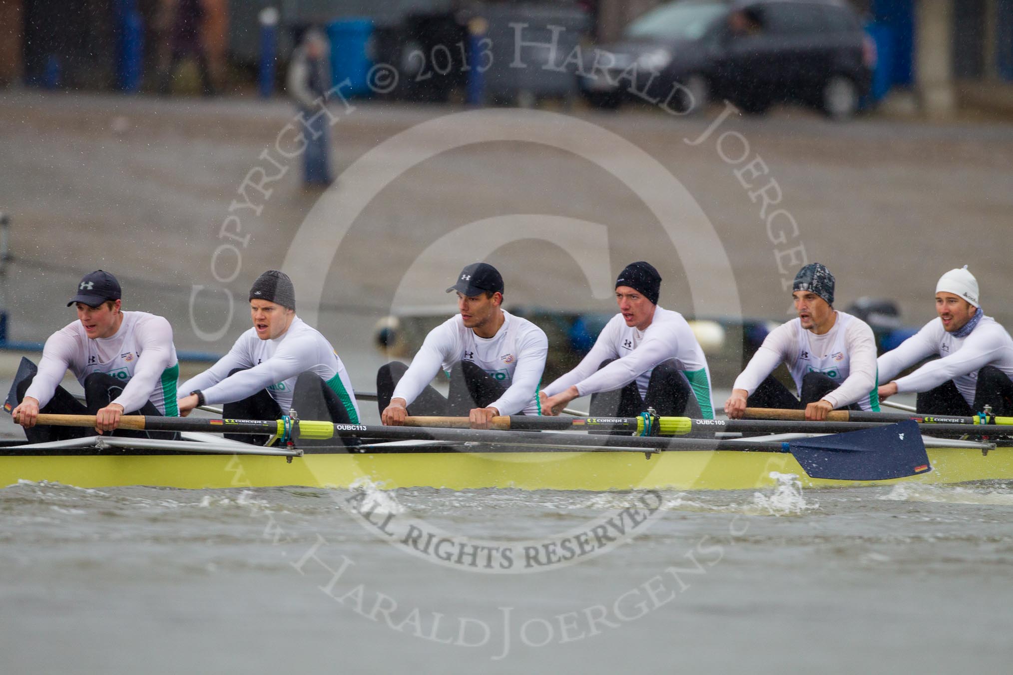The Boat Race season 2013 - fixture OUBC vs German Eight.
River Thames,
London SW15,

United Kingdom,
on 17 March 2013 at 15:01, image #57