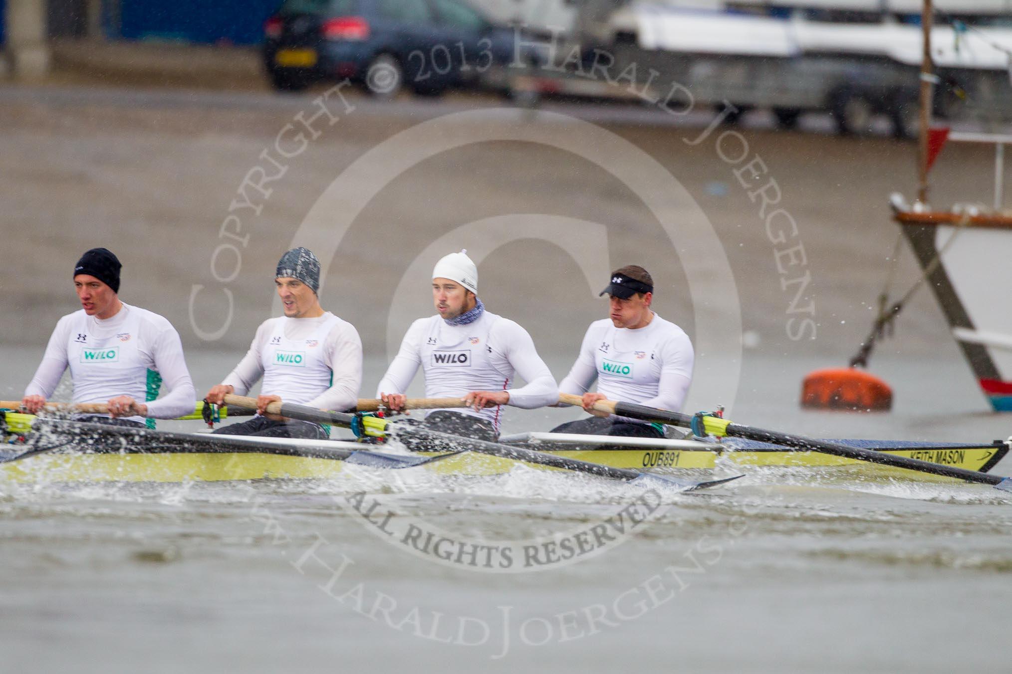 The Boat Race season 2013 - fixture OUBC vs German Eight.
River Thames,
London SW15,

United Kingdom,
on 17 March 2013 at 15:01, image #58