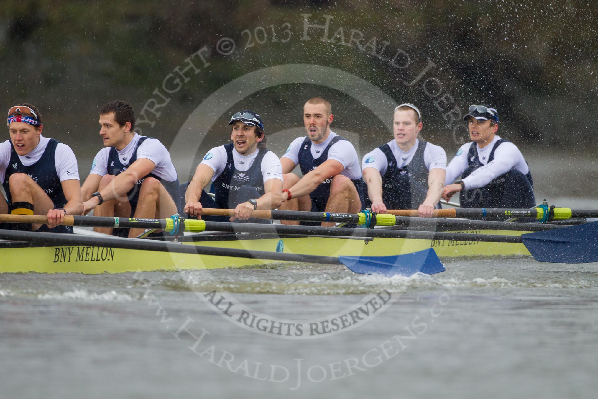 The Boat Race season 2013 - fixture OUBC vs German Eight.
River Thames,
London SW15,

United Kingdom,
on 17 March 2013 at 15:02, image #68