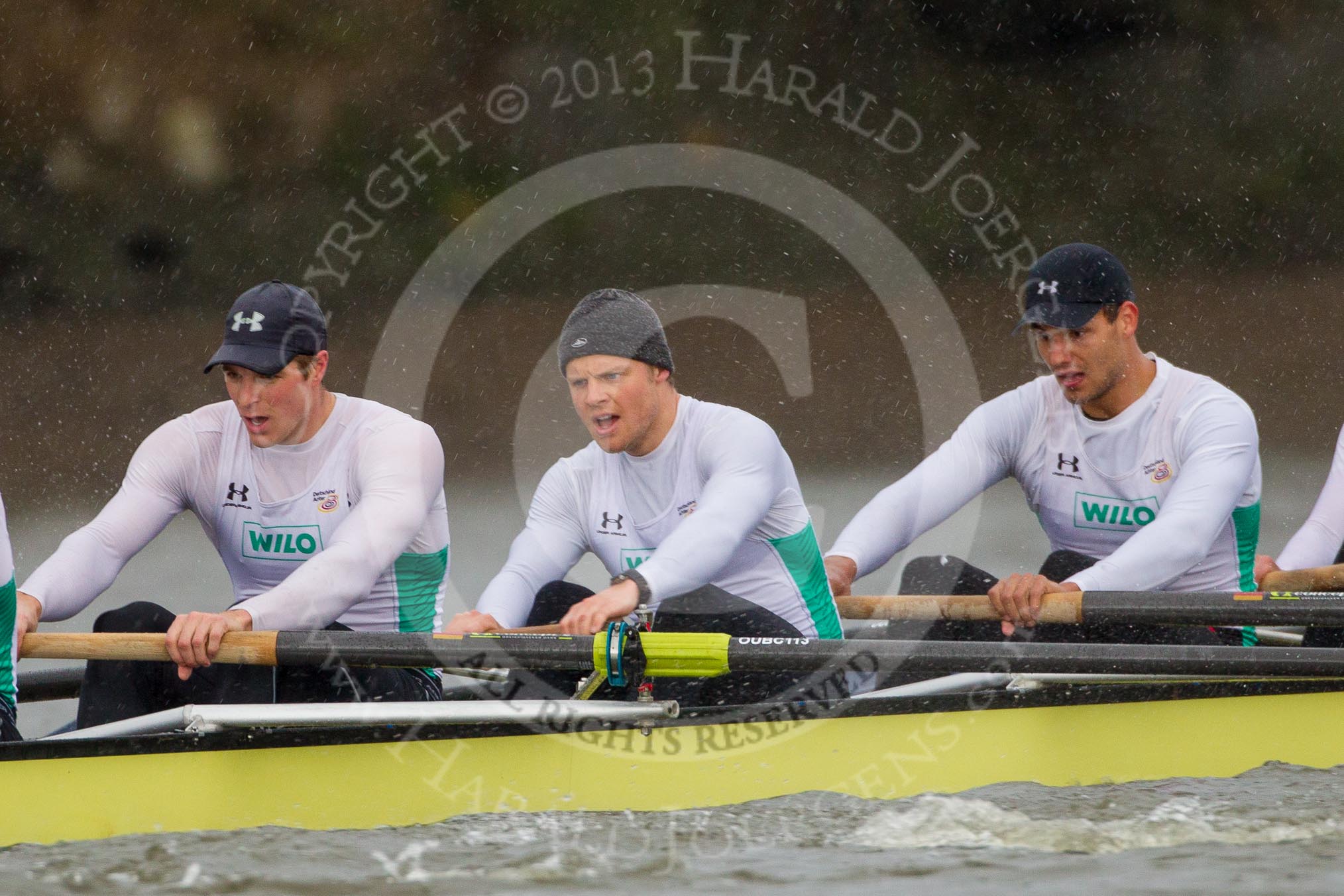 The Boat Race season 2013 - fixture OUBC vs German Eight.
River Thames,
London SW15,

United Kingdom,
on 17 March 2013 at 15:04, image #77