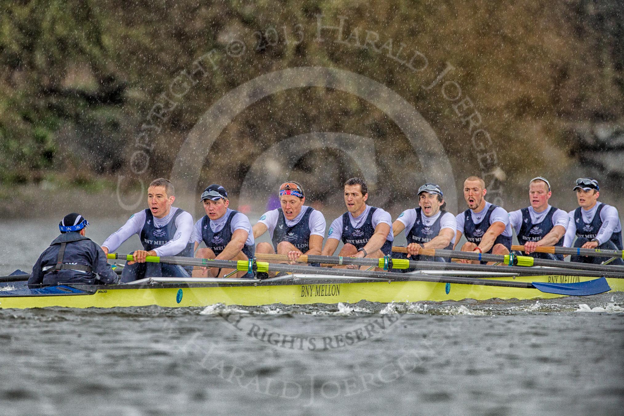 The Boat Race season 2013 - fixture OUBC vs German Eight.
River Thames,
London SW15,

United Kingdom,
on 17 March 2013 at 15:05, image #79