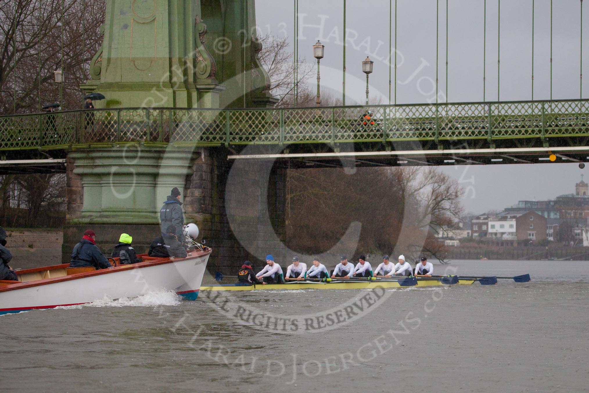 The Boat Race season 2013 - fixture OUBC vs German Eight.
River Thames,
London SW15,

United Kingdom,
on 17 March 2013 at 15:07, image #90