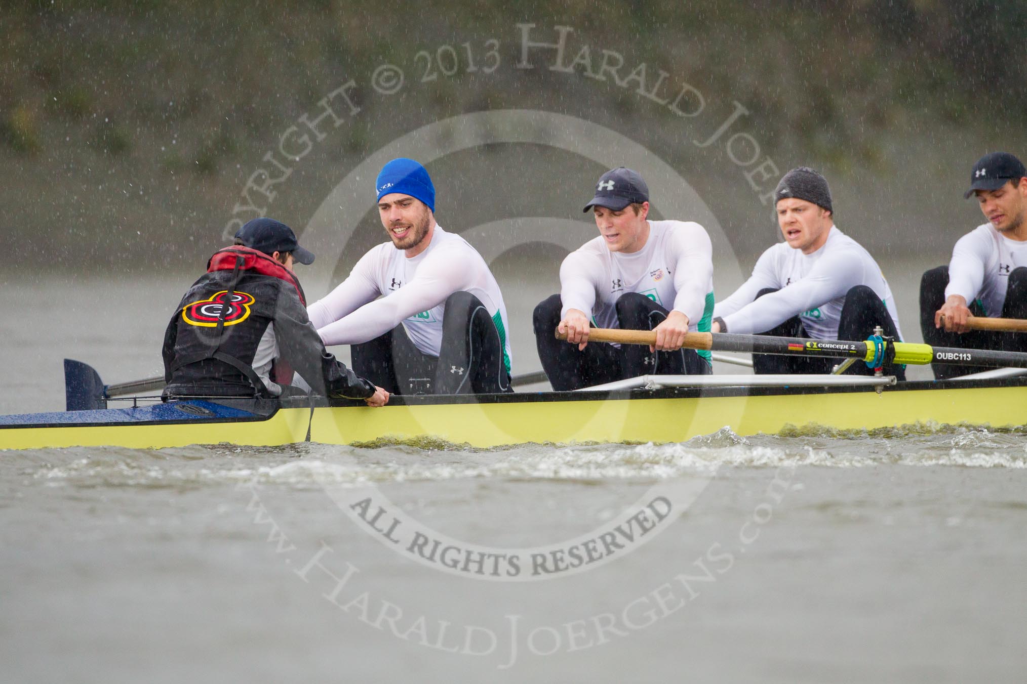 The Boat Race season 2013 - fixture OUBC vs German Eight.
River Thames,
London SW15,

United Kingdom,
on 17 March 2013 at 15:08, image #91