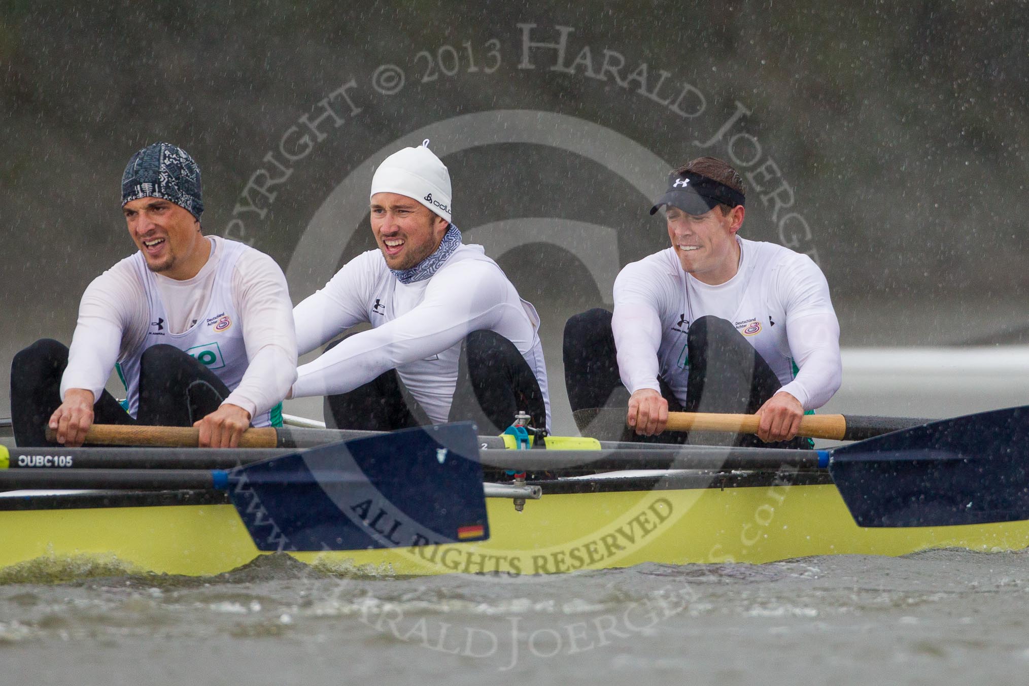 The Boat Race season 2013 - fixture OUBC vs German Eight.
River Thames,
London SW15,

United Kingdom,
on 17 March 2013 at 15:08, image #94