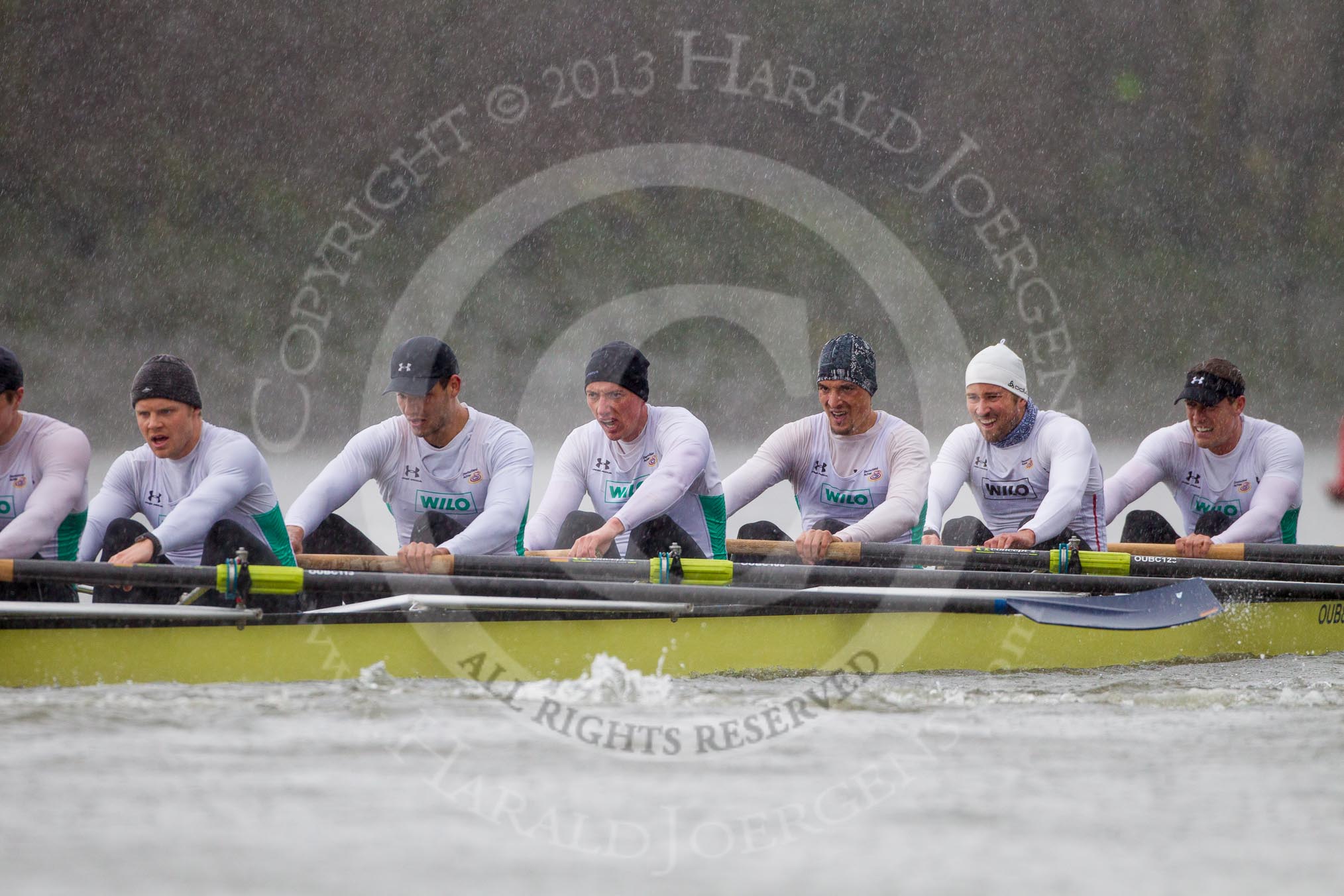 The Boat Race season 2013 - fixture OUBC vs German Eight.
River Thames,
London SW15,

United Kingdom,
on 17 March 2013 at 15:10, image #102