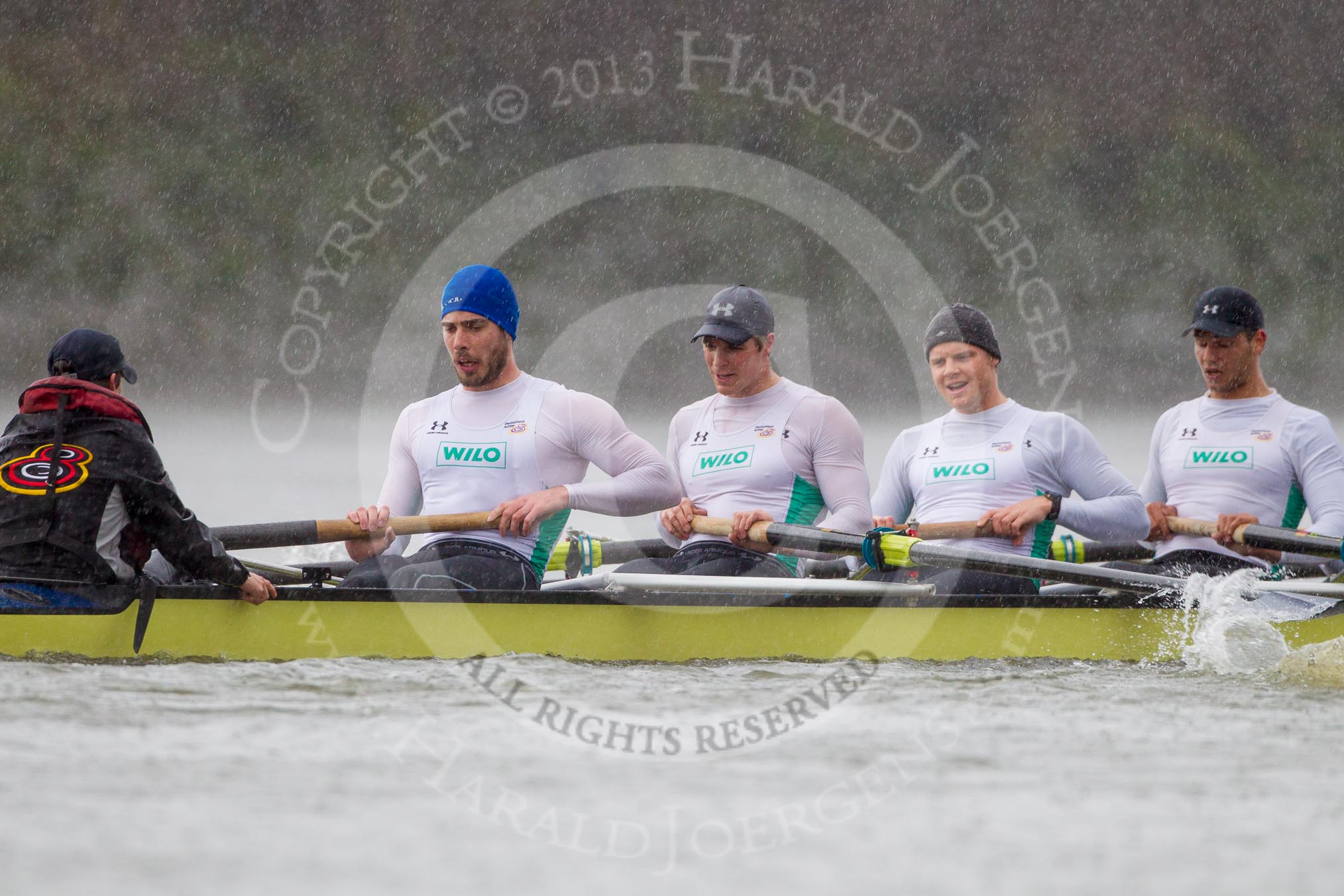 The Boat Race season 2013 - fixture OUBC vs German Eight.
River Thames,
London SW15,

United Kingdom,
on 17 March 2013 at 15:10, image #103