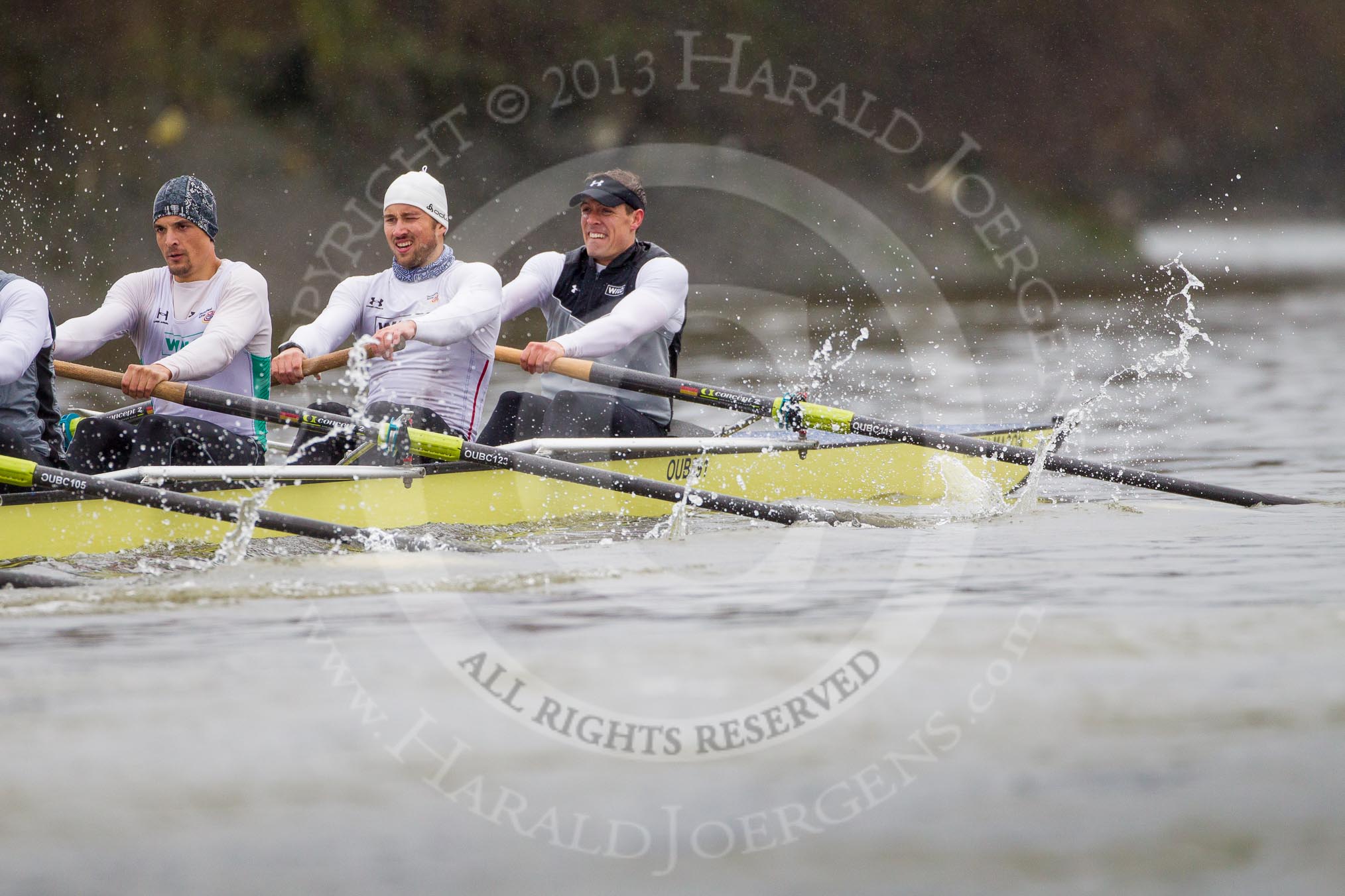 The Boat Race season 2013 - fixture OUBC vs German Eight.
River Thames,
London SW15,

United Kingdom,
on 17 March 2013 at 15:25, image #133