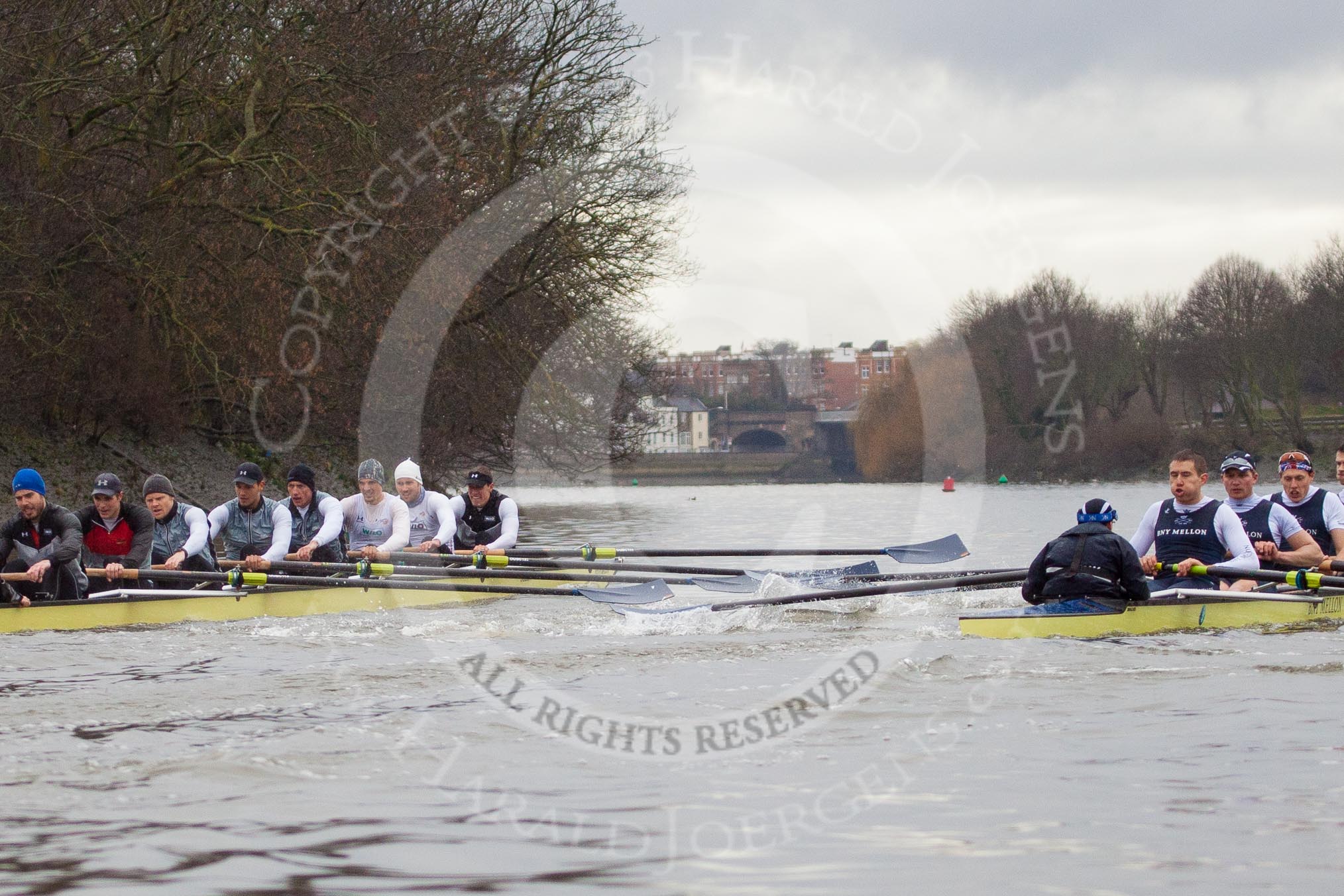 The Boat Race season 2013 - fixture OUBC vs German Eight.
River Thames,
London SW15,

United Kingdom,
on 17 March 2013 at 15:25, image #134