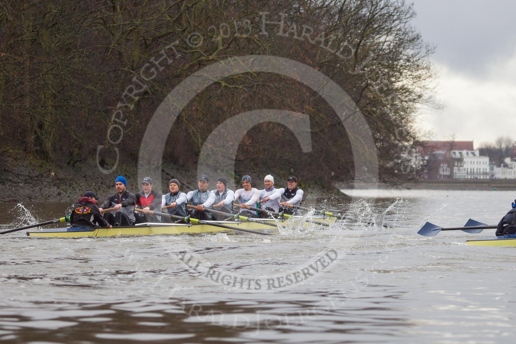 The Boat Race season 2013 - fixture OUBC vs German Eight.
River Thames,
London SW15,

United Kingdom,
on 17 March 2013 at 15:25, image #135