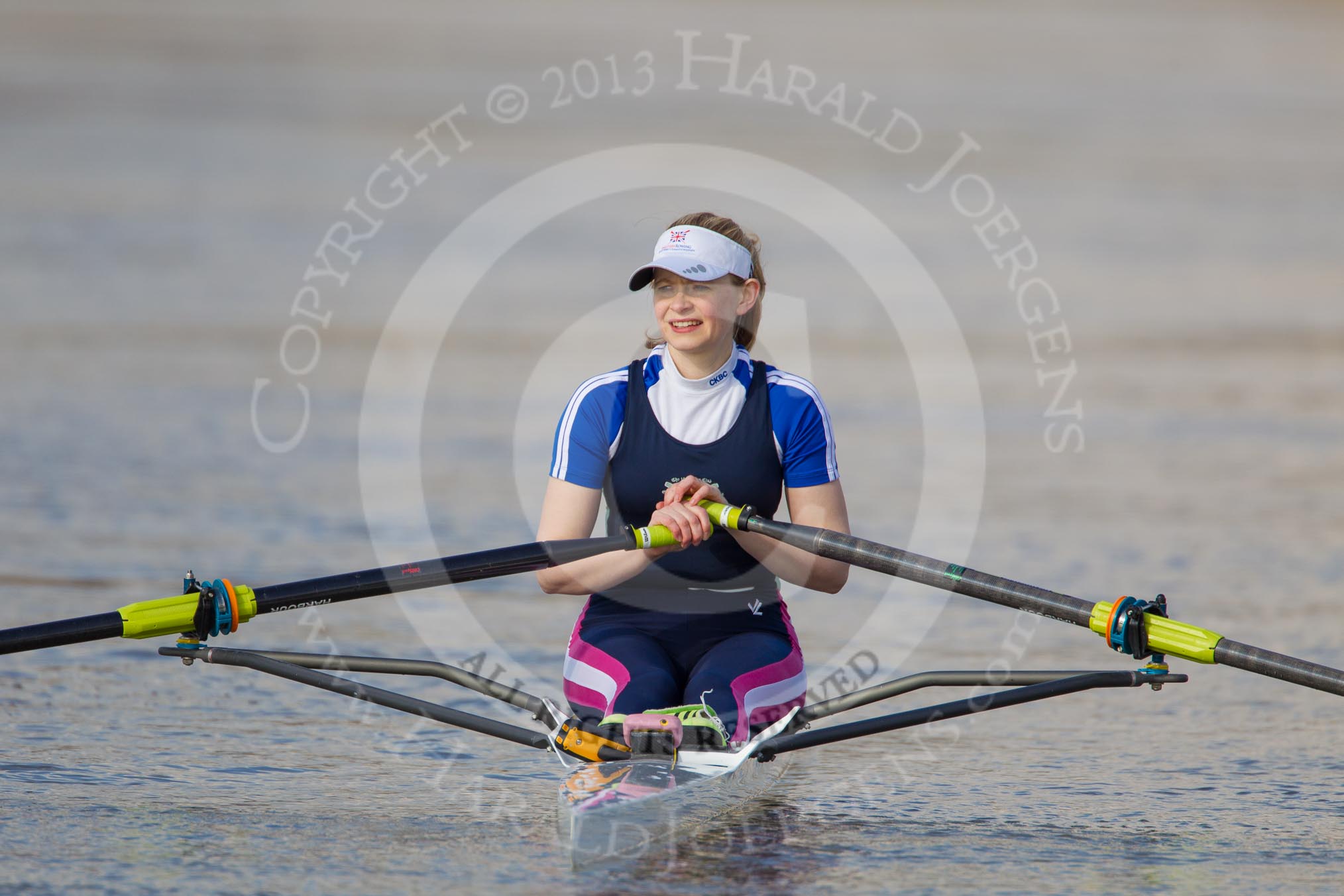 The Boat Race season 2013 - CUWBC training: Dr Sarah Harbour, CUWBC club administrator and member of the CUWBC Lightweight squad 2005 and 2006..
River Thames near Remenham,
Henley-on-Thames,
Oxfordshire,
United Kingdom,
on 19 March 2013 at 14:59, image #175