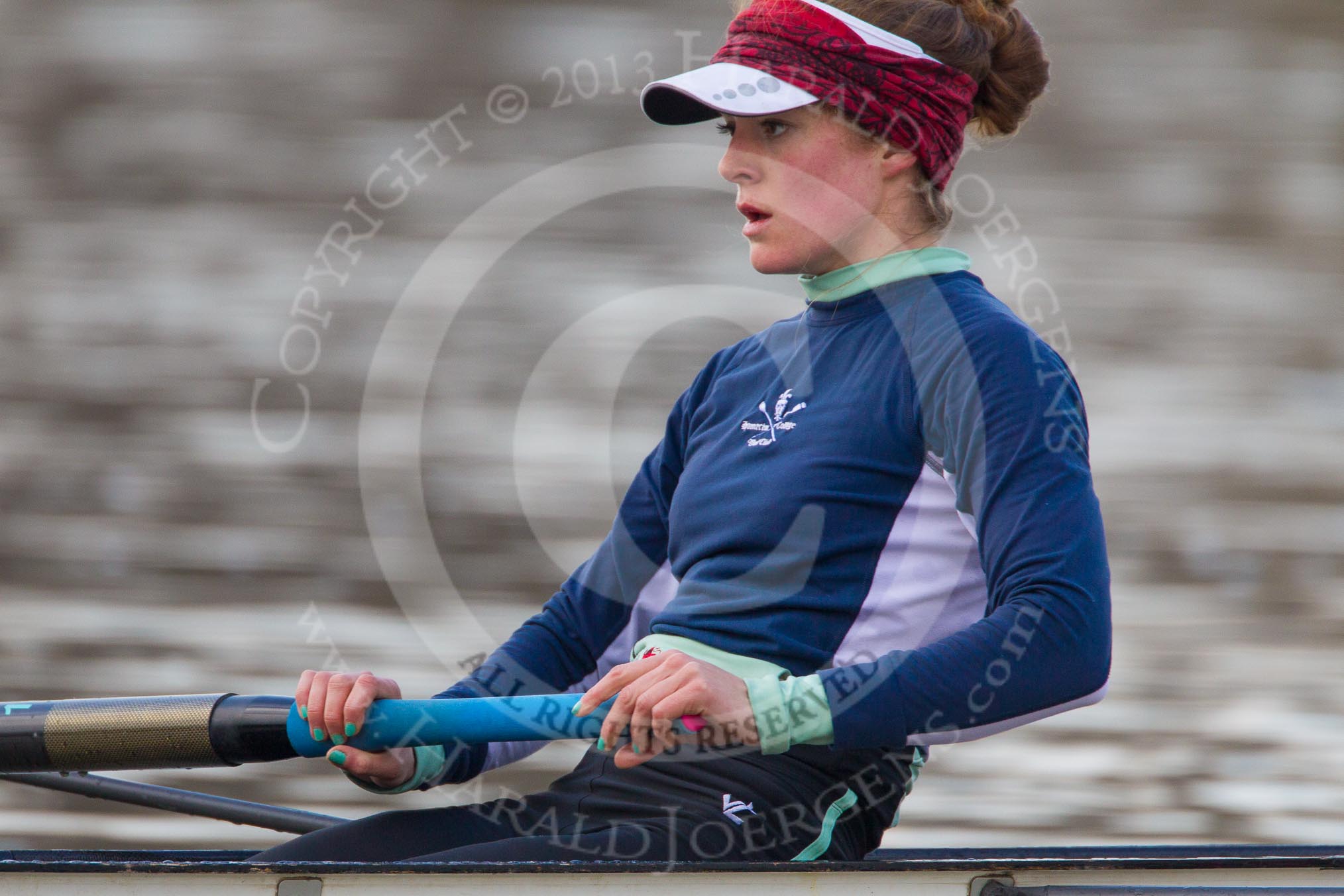 The Boat Race season 2013 - CUWBC training: The CUWBC Lightweights - 3 seat Alexandra Kamins..
River Thames near Remenham,
Henley-on-Thames,
Oxfordshire,
United Kingdom,
on 19 March 2013 at 16:32, image #163