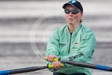 The Boat Race season 2013 - CUWBC training: Lizzy Johnstone, CUWBC substitute, rowing ahead of the three Cambridge boats..
River Thames near Remenham,
Henley-on-Thames,
Oxfordshire,
United Kingdom,
on 19 March 2013 at 15:29, image #16
