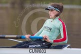 The Boat Race season 2013 - CUWBC training: In the CUWBC Blue Boat at bow bow Caroline Reid..
River Thames near Remenham,
Henley-on-Thames,
Oxfordshire,
United Kingdom,
on 19 March 2013 at 16:00, image #81