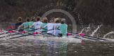 The Boat Race season 2013 - CUWBC training: The CUWBC Blue Boat during the last training unit of the day - cox Esther Momcilovic, stroke Holly Game, 7 Emily Day, 6 Claire Watkins, 5 Vicky Shaw, 4  Jessica Denman, 3 Melissa Wilson, 2 Fay Sandford, and bow Caroline Reid..
River Thames near Remenham,
Henley-on-Thames,
Oxfordshire,
United Kingdom,
on 19 March 2013 at 16:30, image #142