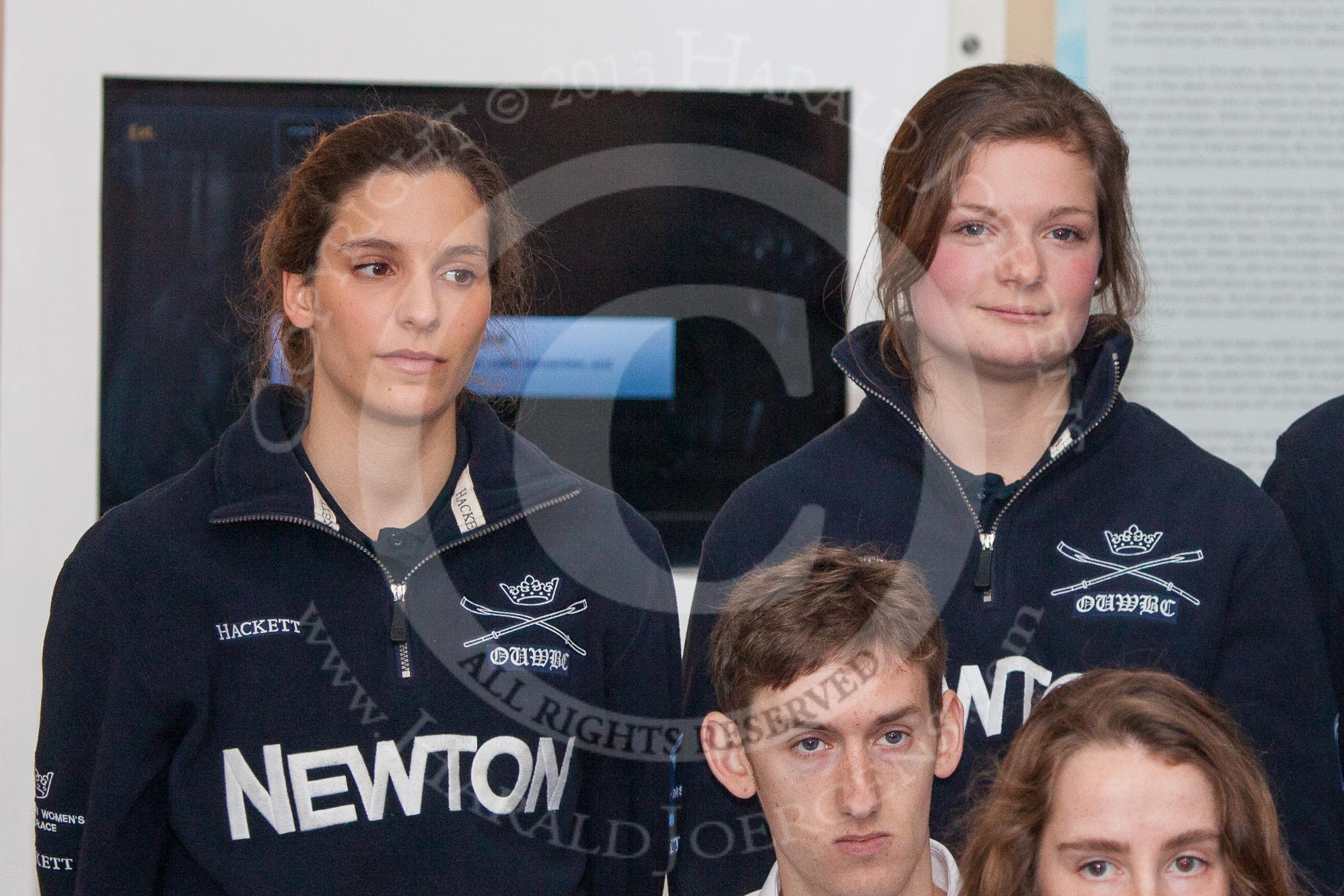 The Boat Race Season 2013 - Henley Boat Races Challenge: The crew of the OUWBC reserve boat Osiris - bow Coralie Viollet-Djelassi and 2 seat Elspeth Cumber..
River and Rowing Museum,
H,


on 19 March 2013 at 11:05, image #19