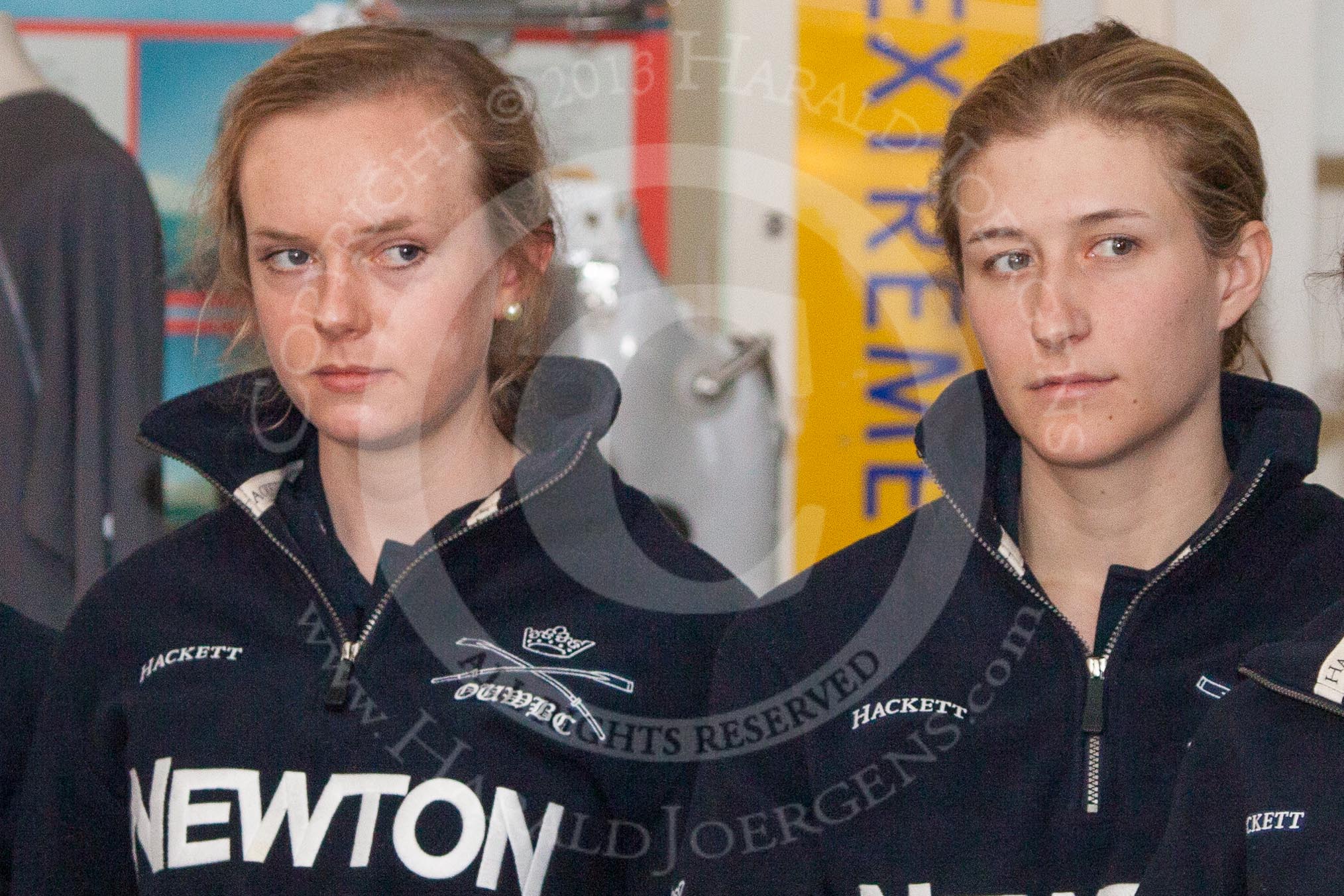 The Boat Race Season 2013 - Henley Boat Races Challenge: The crew of the OUWBC reserve boat Osiris - 5 seat Maria Mazza and 6 seat Caitlin Goss..
River and Rowing Museum,
H,


on 19 March 2013 at 11:05, image #21