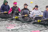 Intercollegiate Women's Race 2013: Downing College, Cambridge, with Philippa Buckley in the 2 seat, 3 Zara Goozee, 4 Bridey Addison-Child, 5 Josie Hughes and 6 Abi Dunn.