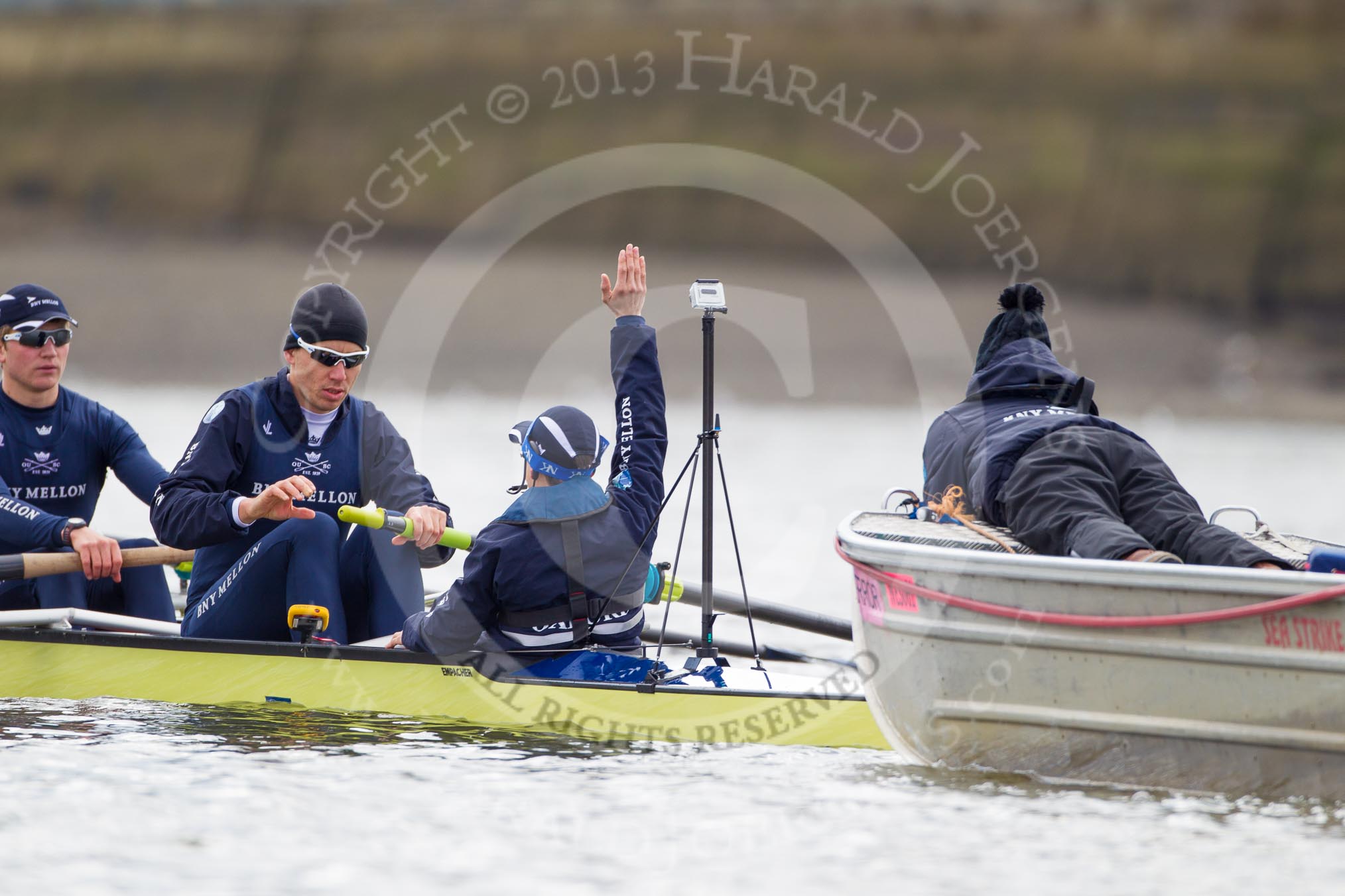 The Boat Race season 2013 -  Tideway Week (Friday) and press conferences.
River Thames,
London SW15,

United Kingdom,
on 29 March 2013 at 11:25, image #109