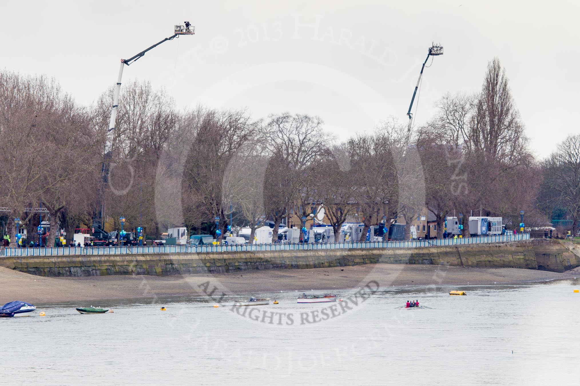 The Boat Race 2013: BBC/SIS Live on Putney Embankment, ready for the live broadcast of the 2013 Boat Race..
Putney,
London SW15,

United Kingdom,
on 31 March 2013 at 11:34, image #26