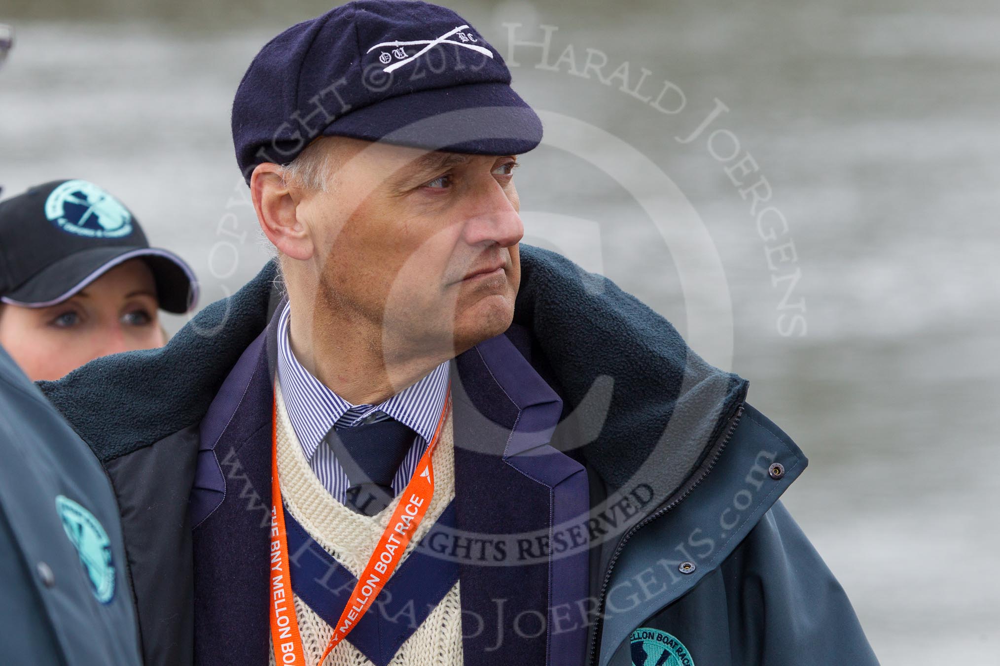 The Boat Race 2013: Boris Rankov, umpire for the Isis/Goldie Boat Race and in charge of the Isis/Goldie race toss of the coin..
Putney,
London SW15,

United Kingdom,
on 31 March 2013 at 14:24, image #75