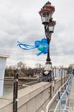 The Boat Race 2013: Putney Bridge with billboards by sponsor BNY Mellon, and BBC microphone below the blue balloons..
Putney,
London SW15,

United Kingdom,
on 31 March 2013 at 11:31, image #22