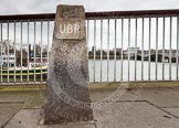 The Boat Race 2013: "University Boat Race" stone on the Putney side of the River Thames,marking the start point of the race. There is another University Boat Race Stone at the race finish line in Mortlake..
Putney,
London SW15,

United Kingdom,
on 31 March 2013 at 12:00, image #38