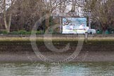 The Boat Race 2013: A large television screen on the norther (Fulham) side of the River Thames, hours before the start of the 2013 Boat Race...
Putney,
London SW15,

United Kingdom,
on 31 March 2013 at 12:04, image #40