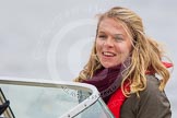 The Boat Race 2013: International rower, World Champion, and Olympic Champion Anna Watkins MBE on board of the BBC Sport boat as one of the rowing experts with commentator Clare Balding..
Putney,
London SW15,

United Kingdom,
on 31 March 2013 at 16:16, image #229