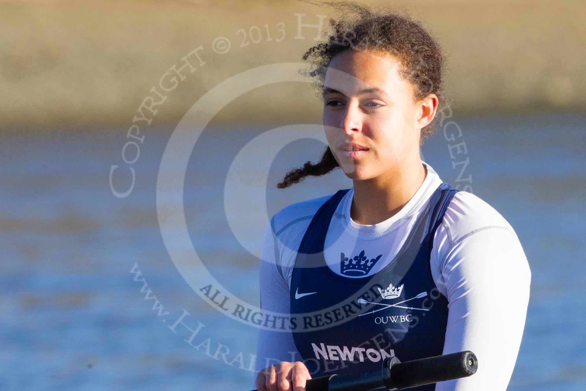 The Boat Race season 2014 - Women's Trial VIIIs (OUWBC, Oxford): Cleopatra: 3 Isabelle Evans..
River Thames between Putney Bridge and Mortlake,
London SW15,

United Kingdom,
on 19 December 2013 at 12:32, image #20