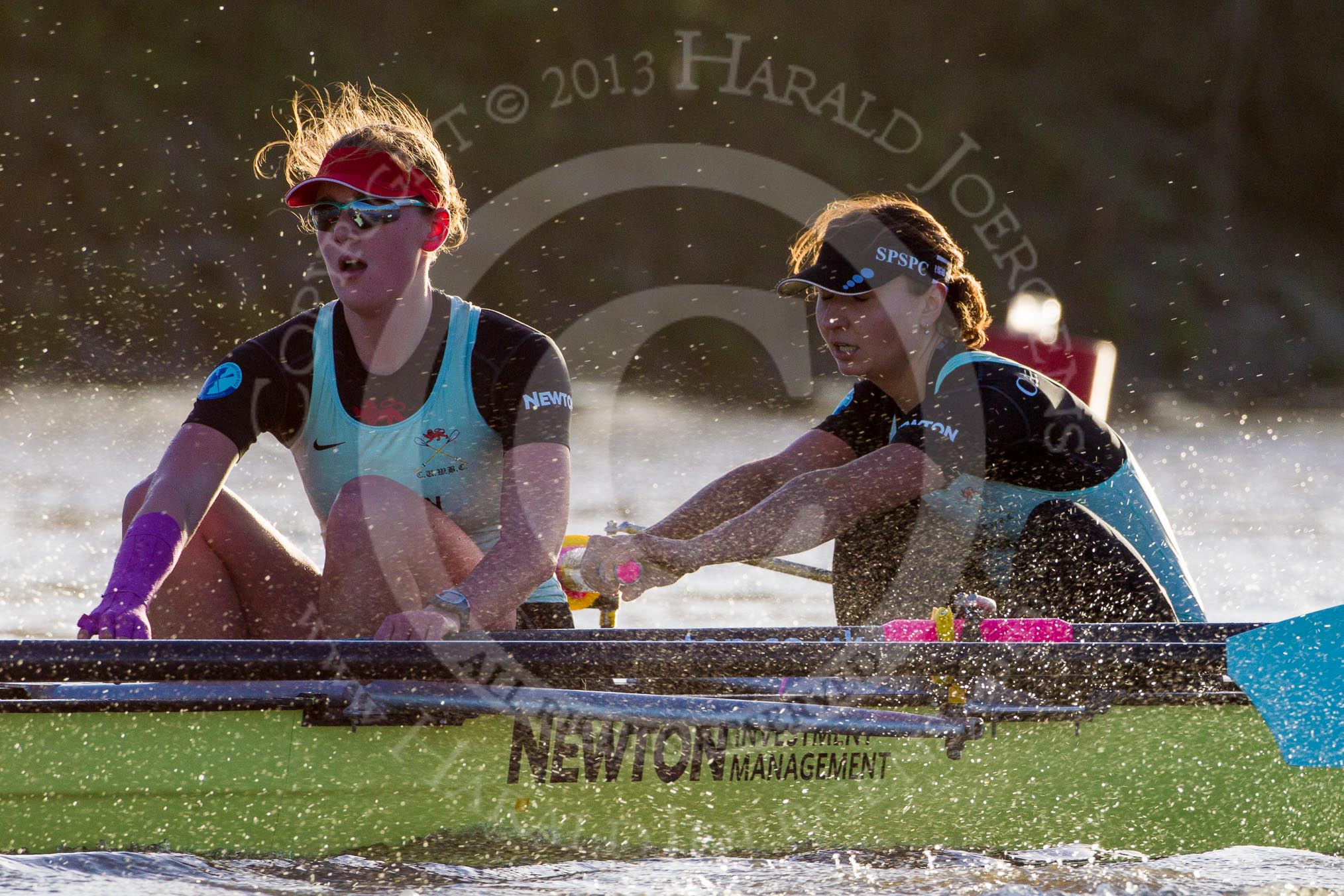 The Boat Race season 2014 - Women's Trial VIIIs(CUWBC, Cambridge): Nudge Nudge: 6 Kate Ashley, 5 Valentina Futoryanova, 4 Catherine Foot, 3 Hannah Evans, 2 Anouska Bartlett, Bow Lottie Meggitt..
River Thames between Putney Bridge and Mortlake,
London SW15,

United Kingdom,
on 19 December 2013 at 14:13, image #428