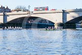 The Boat Race season 2014 - Women's Trial VIIIs (OUWBC, Oxford): Boudicca vs Cleopatra..
River Thames between Putney Bridge and Mortlake,
London SW15,

United Kingdom,
on 19 December 2013 at 12:39, image #51