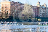 The Boat Race season 2014 - Women's Trial VIIIs (OUWBC, Oxford): Boudicca vs Cleopatra..
River Thames between Putney Bridge and Mortlake,
London SW15,

United Kingdom,
on 19 December 2013 at 12:48, image #108