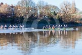 The Boat Race season 2014 - Women's Trial VIIIs (OUWBC, Oxford): Boudicca vs Cleopatra..
River Thames between Putney Bridge and Mortlake,
London SW15,

United Kingdom,
on 19 December 2013 at 12:49, image #120