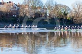 The Boat Race season 2014 - Women's Trial VIIIs (OUWBC, Oxford): Boudicca vs Cleopatra..
River Thames between Putney Bridge and Mortlake,
London SW15,

United Kingdom,
on 19 December 2013 at 12:49, image #121