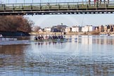 The Boat Race season 2014 - Women's Trial VIIIs (OUWBC, Oxford): Boudicca vs Cleopatra..
River Thames between Putney Bridge and Mortlake,
London SW15,

United Kingdom,
on 19 December 2013 at 12:50, image #126