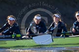 The Boat Race season 2014 - Women's Trial VIIIs (OUWBC, Oxford): Boudicca: 5 Nadine Graedel Iberg, 4 Hannah Roberts, 3 Clare Jamison, 2 Dora Amos..
River Thames between Putney Bridge and Mortlake,
London SW15,

United Kingdom,
on 19 December 2013 at 12:51, image #134
