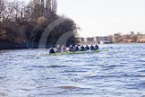 The Boat Race season 2014 - Women's Trial VIIIs (OUWBC, Oxford): Boudicca: Cox Erin Wysocki-Jones, Stroke Anastasia Chitty, 7 Maxie Scheske, 6 Lauren Kedar, 5 Nadine Graedel Iberg, 4 Hannah Roberts, 3 Clare Jamison, 2 Dora Amos, Bow Merel Lefferts..
River Thames between Putney Bridge and Mortlake,
London SW15,

United Kingdom,
on 19 December 2013 at 12:52, image #137