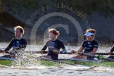 The Boat Race season 2014 - Women's Trial VIIIs (OUWBC, Oxford): Boudicca: CStroke Anastasia Chitty, 7 Maxie Scheske, 6 Lauren Kedar..
River Thames between Putney Bridge and Mortlake,
London SW15,

United Kingdom,
on 19 December 2013 at 12:52, image #140