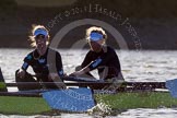 The Boat Race season 2014 - Women's Trial VIIIs (OUWBC, Oxford): Boudicca: 2 Dora Amos, Bow Merel Lefferts..
River Thames between Putney Bridge and Mortlake,
London SW15,

United Kingdom,
on 19 December 2013 at 12:53, image #147