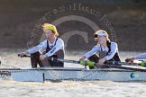 The Boat Race season 2014 - Women's Trial VIIIs (OUWBC, Oxford): Cleopatra: 5 Harriet Keane, 4 Hannah Ledbury..
River Thames between Putney Bridge and Mortlake,
London SW15,

United Kingdom,
on 19 December 2013 at 12:54, image #153