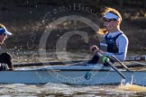 The Boat Race season 2014 - Women's Trial VIIIs (OUWBC, Oxford): Cleopatra: Cox Olivia Cleary, Stroke Laura Savarese..
River Thames between Putney Bridge and Mortlake,
London SW15,

United Kingdom,
on 19 December 2013 at 12:55, image #158