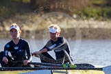 The Boat Race season 2014 - Women's Trial VIIIs (OUWBC, Oxford): Boudicca: 2 Dora Amos, Bow Merel Lefferts..
River Thames between Putney Bridge and Mortlake,
London SW15,

United Kingdom,
on 19 December 2013 at 12:57, image #166