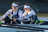 The Boat Race season 2014 - Women's Trial VIIIs (OUWBC, Oxford): Cleopatra:  2 Chloe Farrar, Bow Elizabeth Fenje..
River Thames between Putney Bridge and Mortlake,
London SW15,

United Kingdom,
on 19 December 2013 at 13:03, image #228
