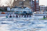 The Boat Race season 2014 - Women's Trial VIIIs(CUWBC, Cambridge): Wink Wink: Cox Priya Crosby, Stroke Melissa Wilson, 7 Jilly Tovey, 6 Fiona Macklin, 5 Caroline Reid, 4 Sara Lackner, 3 Hannah Roberst, 2 Sarah Crowther, Bow Ella Barnard..
River Thames between Putney Bridge and Mortlake,
London SW15,

United Kingdom,
on 19 December 2013 at 14:02, image #310