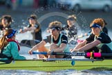 The Boat Race season 2014 - Women's Trial VIIIs(CUWBC, Cambridge): Nudge Nudge: Cox Esther Momcilovic, Stroke Holly Game, 7 Izzy Vyvyan..
River Thames between Putney Bridge and Mortlake,
London SW15,

United Kingdom,
on 19 December 2013 at 14:03, image #322
