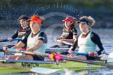 The Boat Race season 2014 - Women's Trial VIIIs(CUWBC, Cambridge): Wink Wink: 2 Sarah Crowther, Bow Ella Barnard..
River Thames between Putney Bridge and Mortlake,
London SW15,

United Kingdom,
on 19 December 2013 at 14:04, image #345