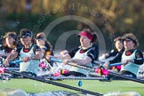 The Boat Race season 2014 - Women's Trial VIIIs(CUWBC, Cambridge): Nudge Nudge:5 Valentina Futoryanova, 4 Catherine Foot, 3 Hannah Evans..
River Thames between Putney Bridge and Mortlake,
London SW15,

United Kingdom,
on 19 December 2013 at 14:04, image #353