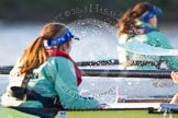 The Boat Race season 2014 - Women's Trial VIIIs(CUWBC, Cambridge): Nudge Nudge vs Wink Wink..
River Thames between Putney Bridge and Mortlake,
London SW15,

United Kingdom,
on 19 December 2013 at 14:04, image #356