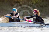 The Boat Race season 2014 - Women's Trial VIIIs(CUWBC, Cambridge): Wink Wink: 7 Jilly Tovey, 6 Fiona Macklin..
River Thames between Putney Bridge and Mortlake,
London SW15,

United Kingdom,
on 19 December 2013 at 14:13, image #427