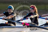 The Boat Race season 2014 - Women's Trial VIIIs(CUWBC, Cambridge): Wink Wink: 7 Jilly Tovey, 6 Fiona Macklin..
River Thames between Putney Bridge and Mortlake,
London SW15,

United Kingdom,
on 19 December 2013 at 14:19, image #483